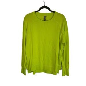 Sweaty Betty Neon Green Athletic Sweatshirt Crewneck Pullover Long Sleeve Medium